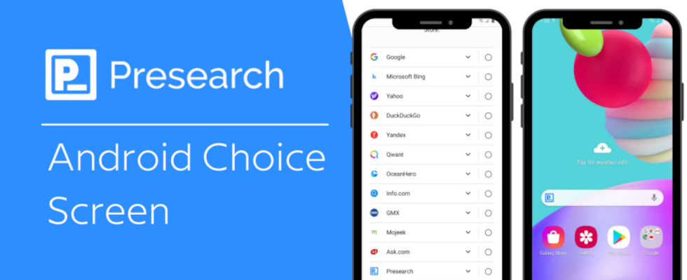 Google fügt Suchmaschine Presearch als Android-Default-Option in der EU hinzu