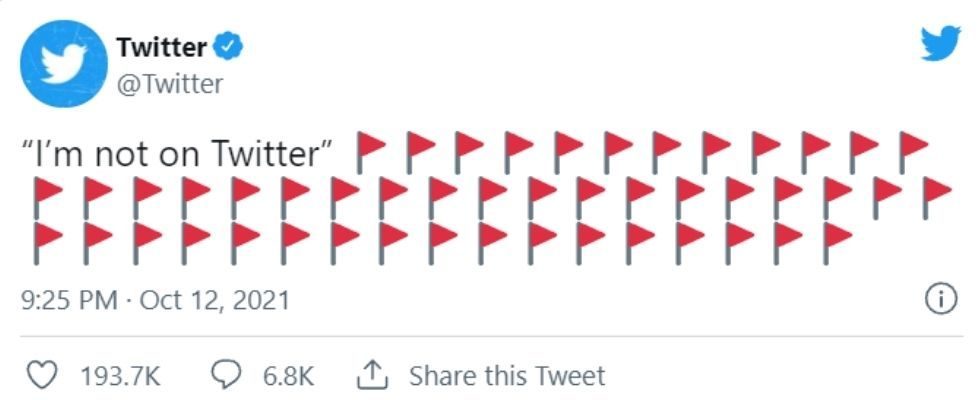 Red Flag Emoji wird zum viralen Twitter-Trend