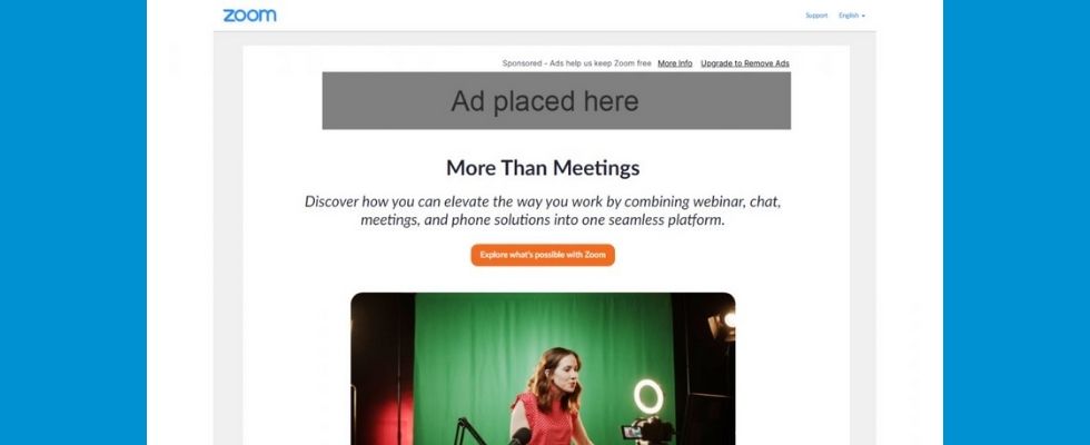 Zoom führt Ads ein – aber nicht im Meeting selbst