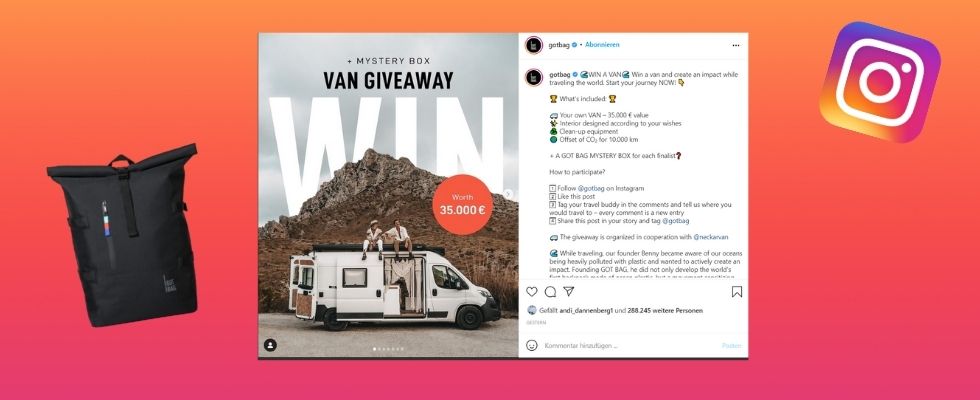 Instagram-Erfolg durch Gewinnspiel: Wie Got Bag an einem Tag 180.000 Follower gewann