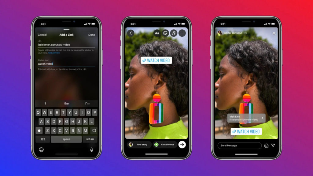 Instagram bietet neue Link-Sticker-Funktionen