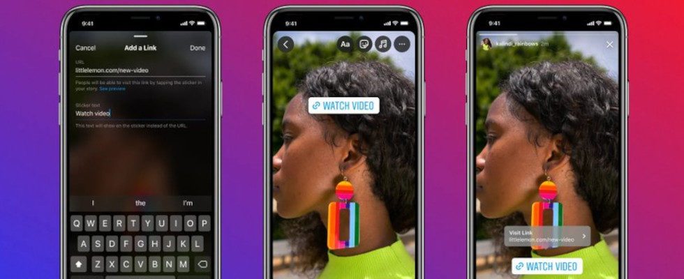 Link Sticker Update: Instagram bringt individuellen Text und Farbauswahl