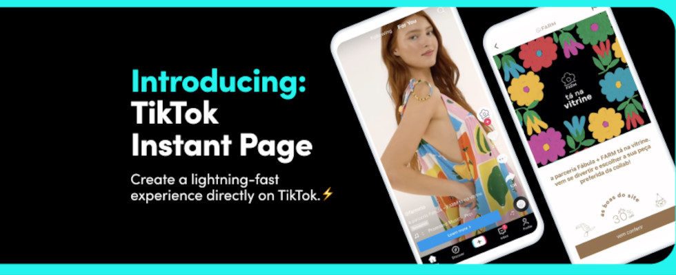 TikTok Instant Page: Landingpage für Ads direkt in der App