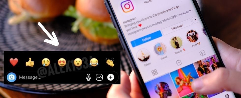 Mit Emojis auf Instagram DMs reagieren: Kommt die Emoji Bar für alle User?