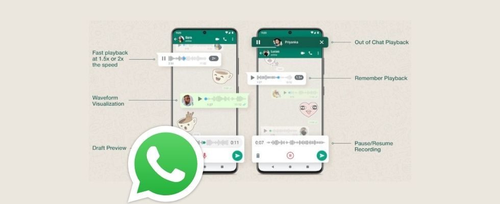 WhatsApp ergänzt neue Features für Sprachnachrichten