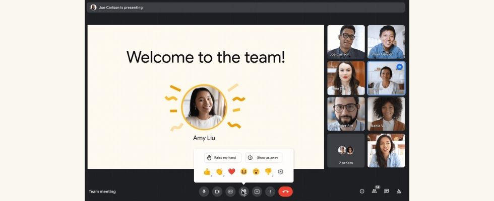 Google Meet erhält Emoji Reactions und Bild-in-Bild-Modus