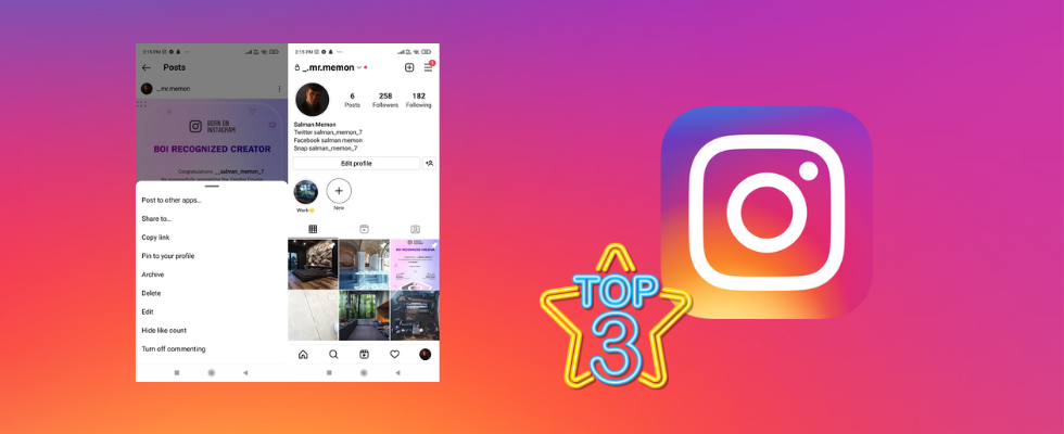 Live-Test gestartet: Pinned Posts auf Instagram