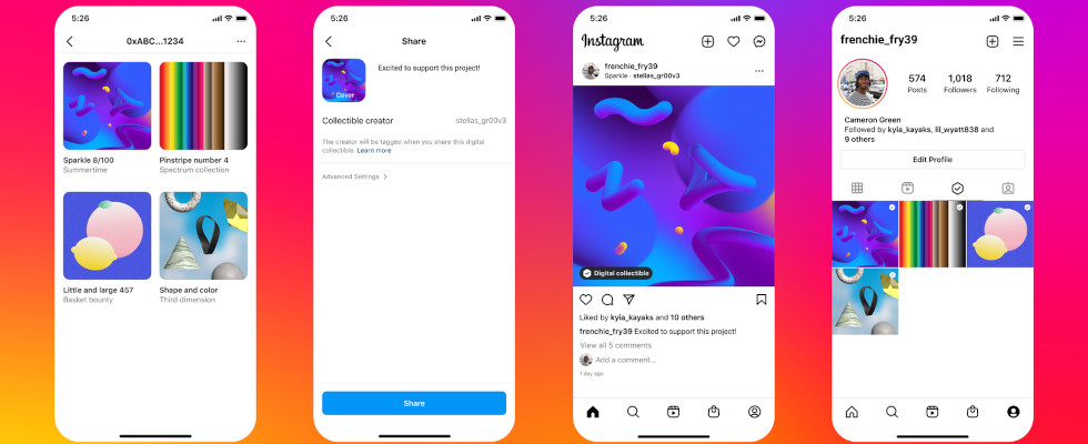 Digital Collectibles: Instagram startet Integration von NFTs