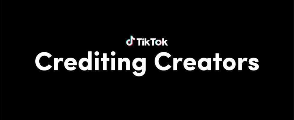 TikTok: Credit für Videos Dritter einfach per Button einstellen