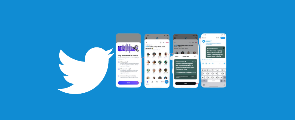 Twitter launcht Teilfunktion für Spaces Clips