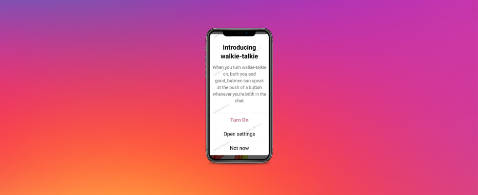 Instagram experimentiert mit Retrotrend und testet Walkie-Talkie Feature