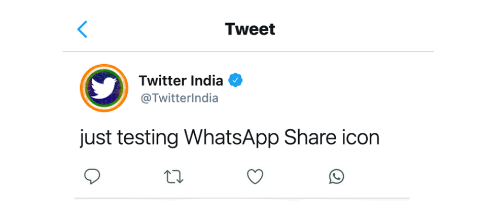 Twitter ergänzt Tweet Sharing für WhatsApp und LinkedIn
