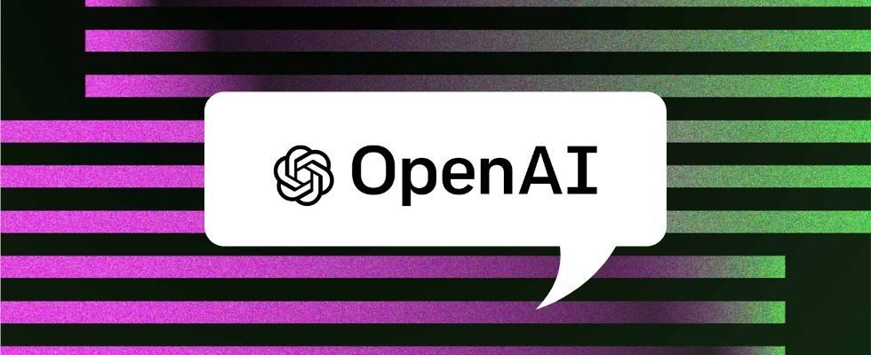 OpenAI-Logo vor ChatGPT-Hintergrund, © OpenAI