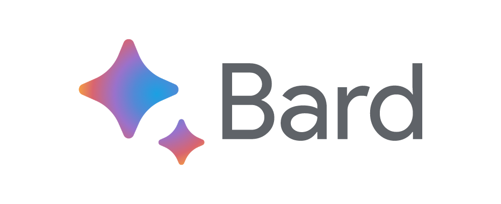 Bard-Logo, © Google Bard logo/a> - Wikipedia, Google Bard wordmark/a> - Wikipedia (Änderungen wurden vorgenommen via Canva)