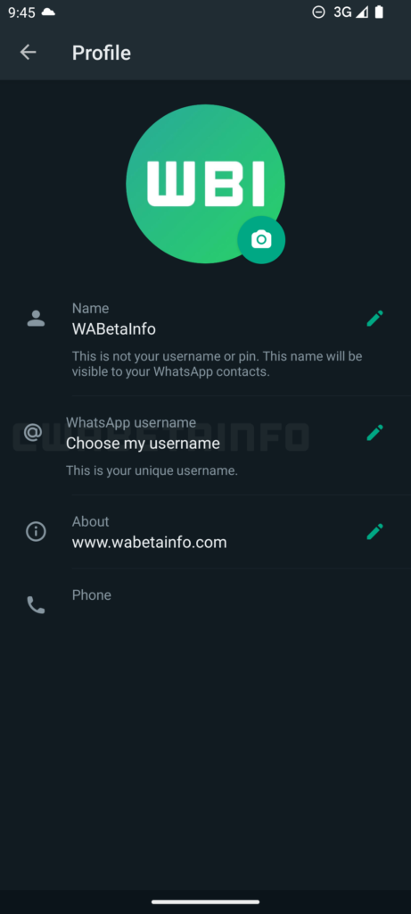 Experimentelle Funktion zur Generierung eines Usernames auf WhatsApp, © WABetaInfo