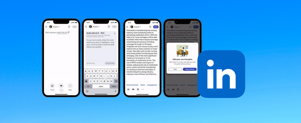 LinkedIn führt schon jetzt KI-Beiträge im Live-Test ein