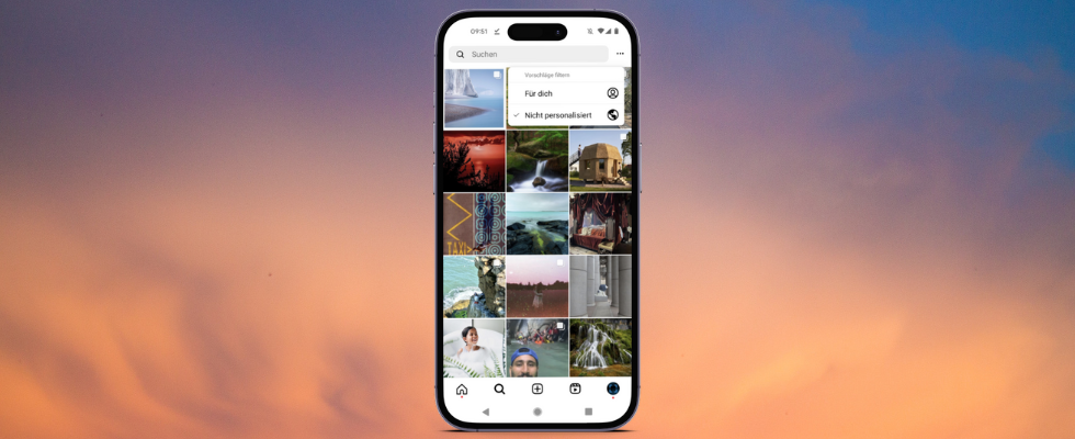 Instagrams neuer Filter: „Nicht personalisiert“ auf der Explore Page