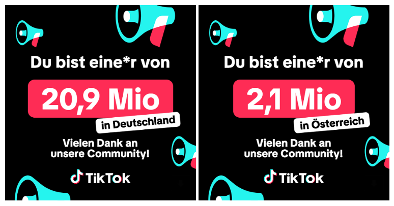 So viele User hat TikTok in Deutschland und Österreich