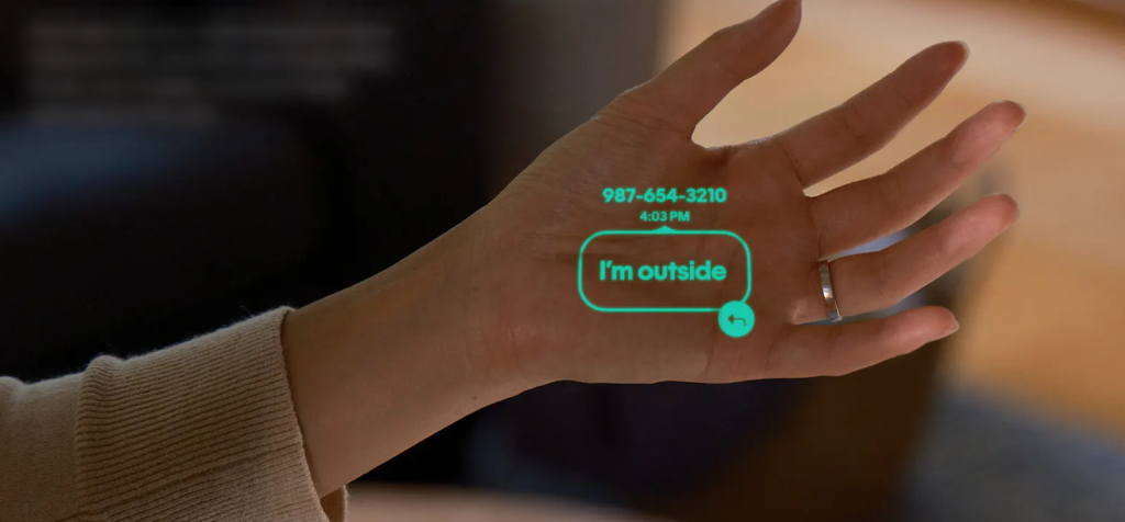 Humane AI Pin Laserprojektion auf der Handfläche