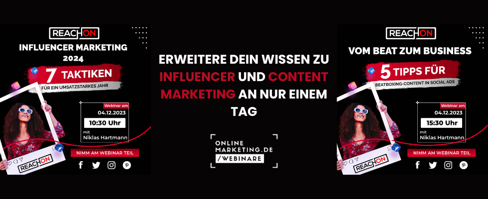 Webinar-Doppelpack: Influencer Marketing und Beatboxing Content für deine Social Ads