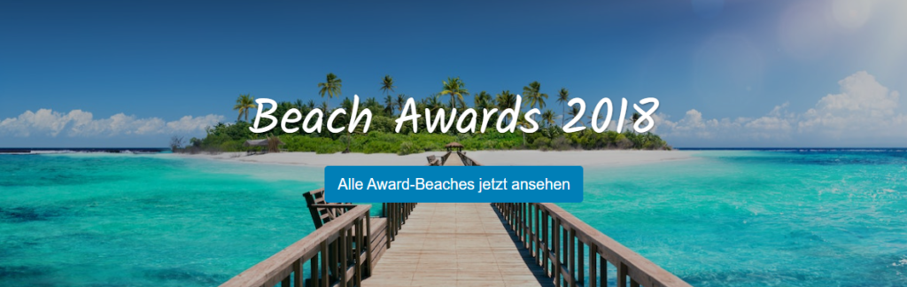 Strandtester:innen können zu Beach Awards beitragen, Screenshot Beach-Inspector.com