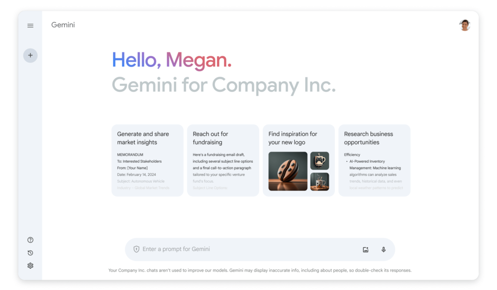 Die Gemini for Company Chat Experience, © Google 