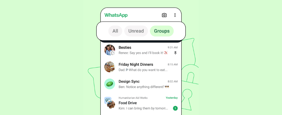 WhatsApp lässt dich Chats filtern