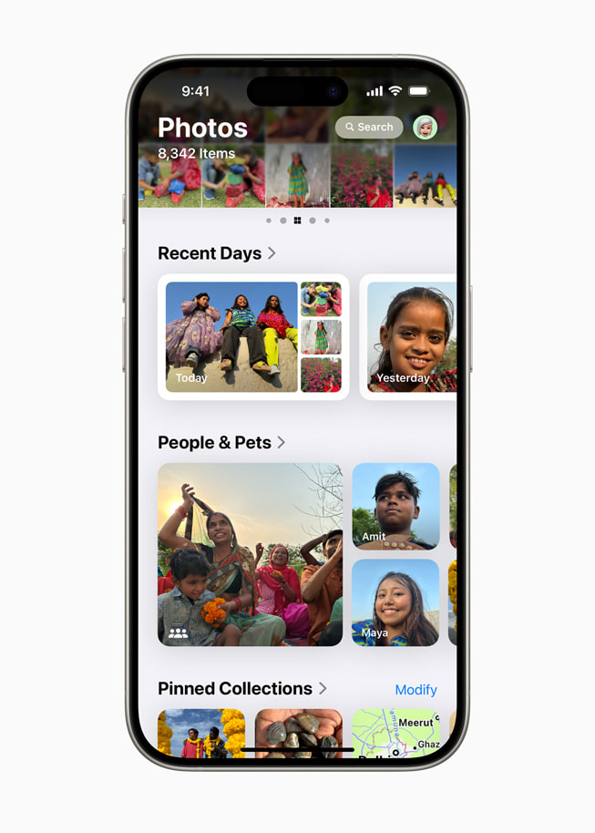 Screenshot auf einem Smartphone mit Foto-App in Apple iOS18