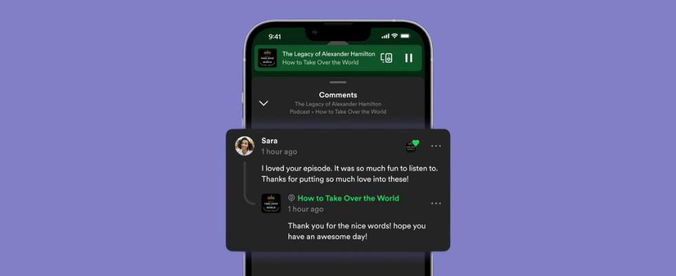 Spotify vs. YouTube: Neues Kommentar-Feature gelauncht