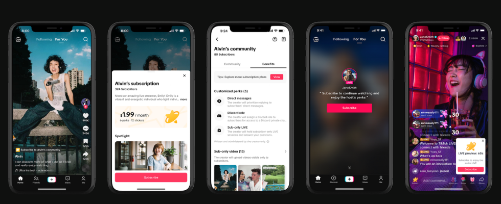 Mit TikTok Geld verdienen: Subscriptions erweitert – 3 Modelle möglich