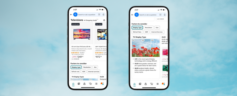 Amazon setzt auf generative KI: Produktauswahl mit AI Shopping Guides