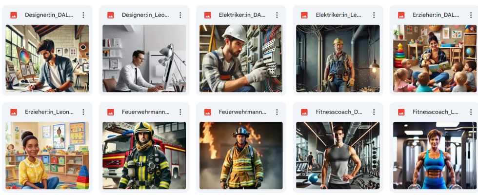 Images mit KI generiert mit Berufen