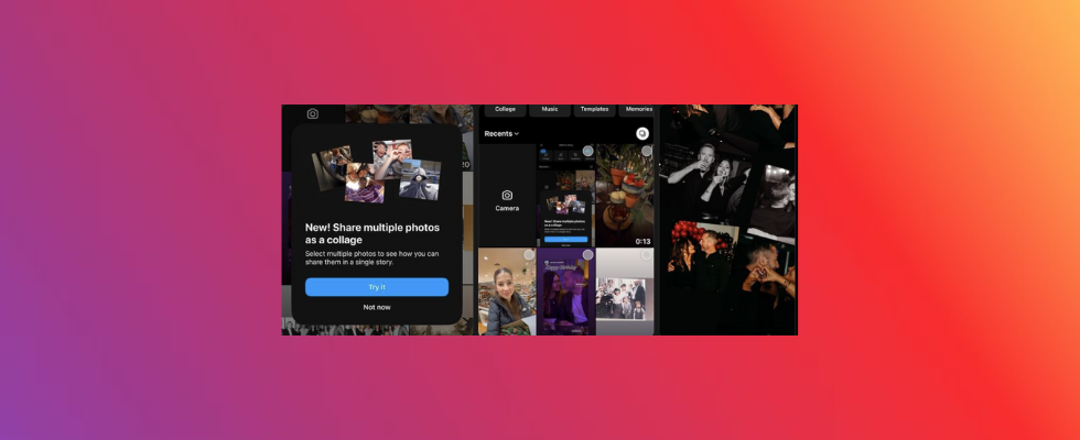 Mehr Bilder, mehr Kreativität: Instagram launcht Collage-Modus für Stories