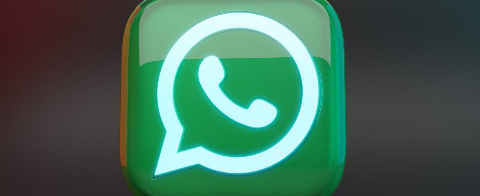 WhatsApp Icon auf grauem Hintergrund