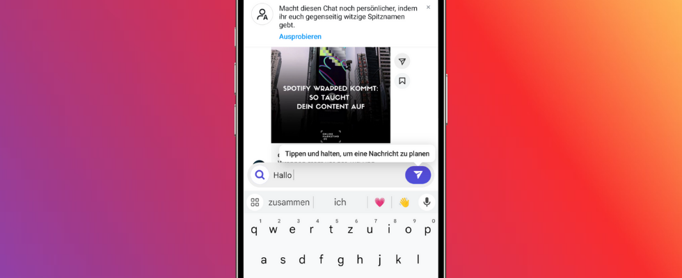 Terminierte Direct Messages: Instagram testet geplante Nachrichten