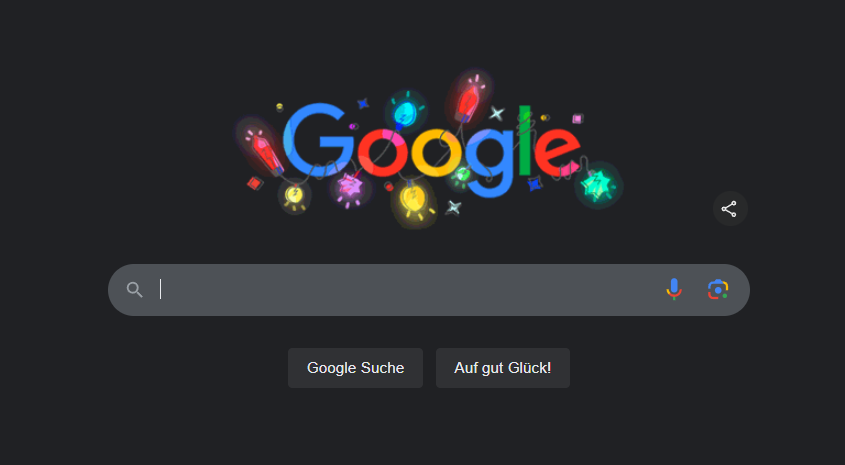 Das Google Doodle von Mitte Dezember, Screeshot google.com