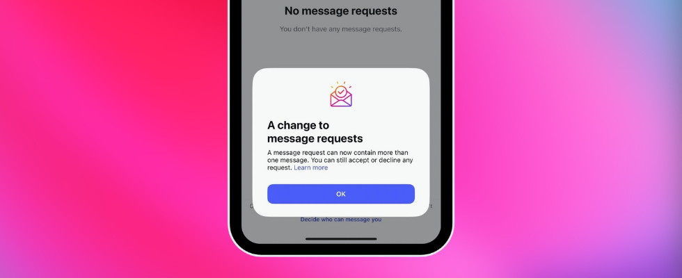 Instagram ändert Message Requests: Mehr Nachrichten in einer Anfrage