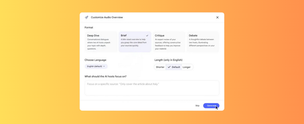 Google erweitert NotebookLM: Neue Audioformate für flexibleren Wissenstransfer