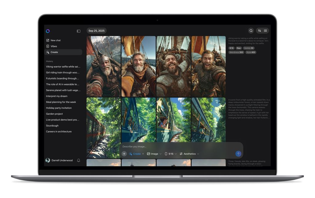 Vibes bei Meta AI in der Web-Version
