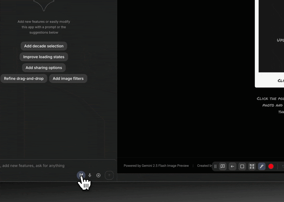 So sieht der Annotation Mode für Googles App-Bearbeitung aus, © Google