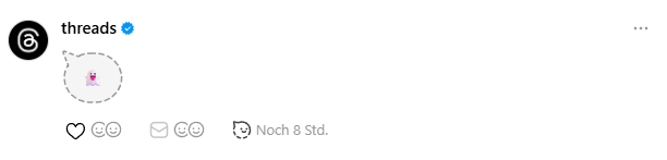 Ghost Post mit Geister-Emoji von Threads, © Threads