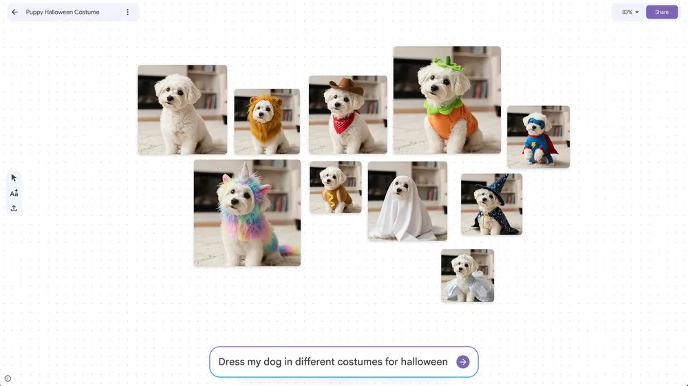 Mit dem Mixboard bekommen selbst Hunde ein passendes Spuk-Outfit, © Google