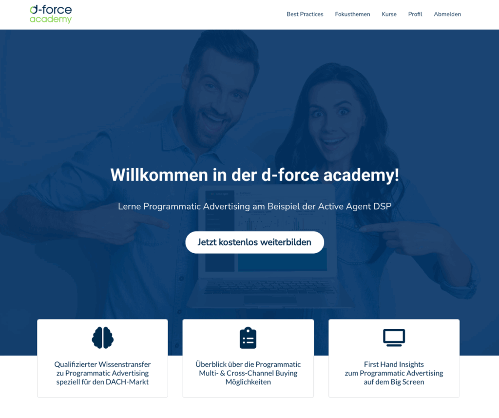 Homepage der d-force Academy
