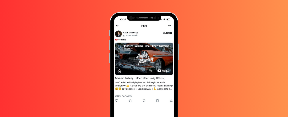 Testfunktion entdeckt: User sollen bald YouTube-Videos direkt auf X starten