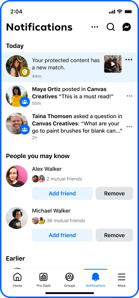In den Benachrichtigungen sehen Creator, wenn Dritte ihre Reels verwenden, © Meta