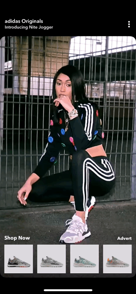 So kann eine Collection Ad auf Snapchat aussehen, © Snap