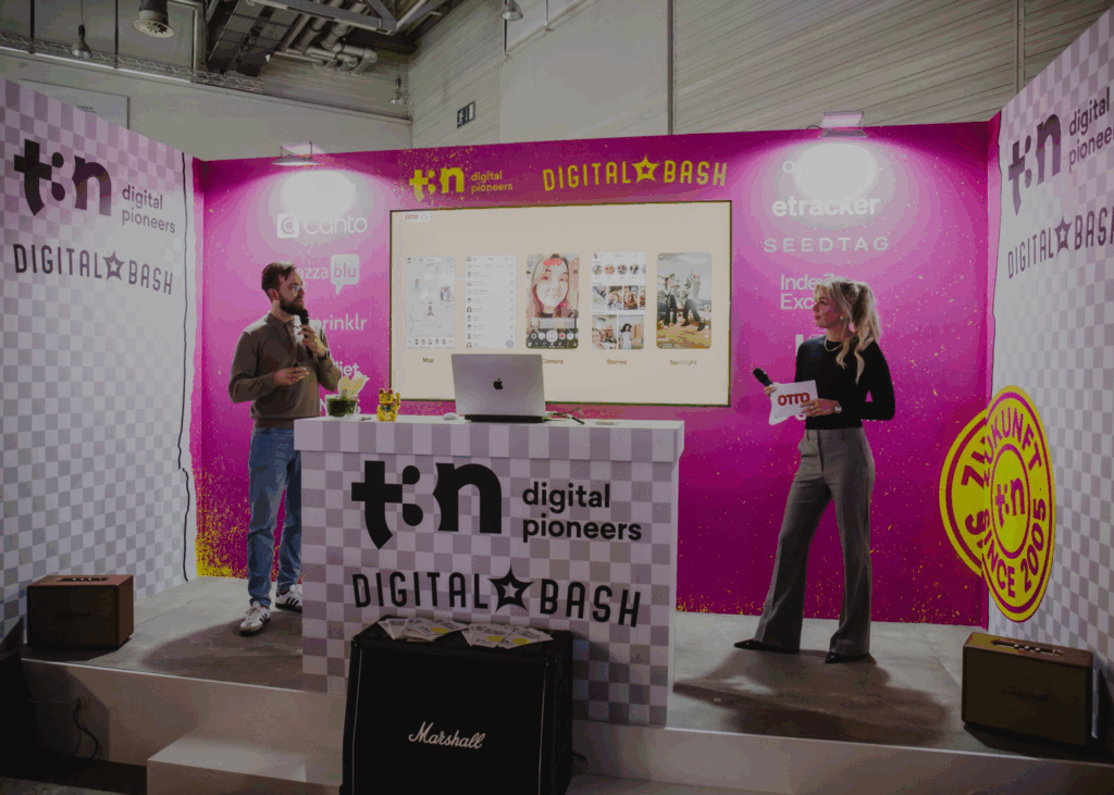 Jan Müller und Jannike Jungclaus auf der DMEXCO Stage von t3n und Digital Bash, © Fabian Brennecke