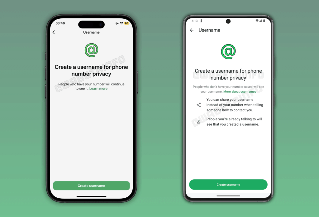 WhatsApp informiert über das Username Feature