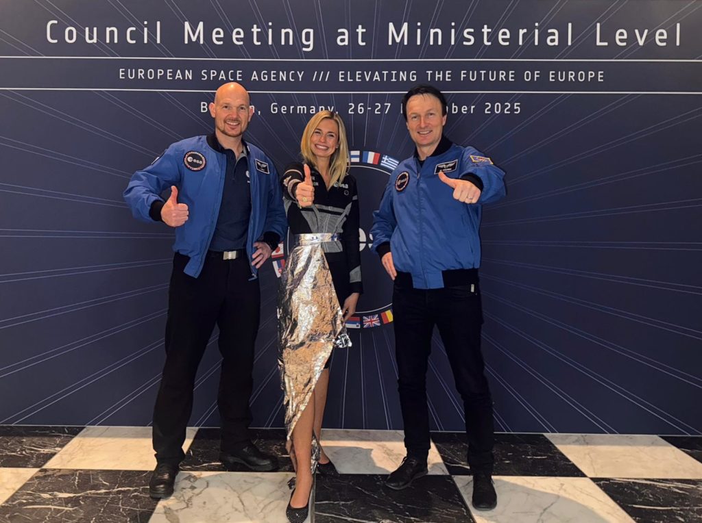 Lara Sophie Bothur beim ESA Ministerial Council Meeting.