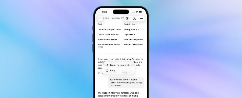 Mehrere Ideen in einem Chat verfolgen: ChatGPT weitet Branched Chats aus